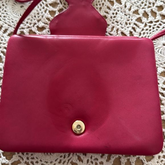 VINTAGE Daniel Swarovski Red Leather purse - Picture 10 of 12